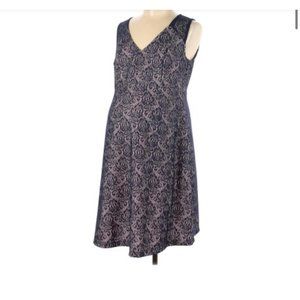 Motherhood Navy Floral Lace Maternity Dress Medium